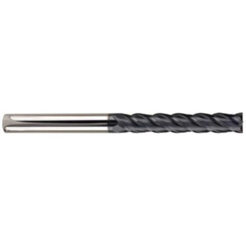 KYOCERA SGS 1/4, 1-1/8 LOC, 1/4 Shank Diam, 3 OAL, 4 Flute, Solid Carbide Square End Mill Single End, AlTiN Finish, S...